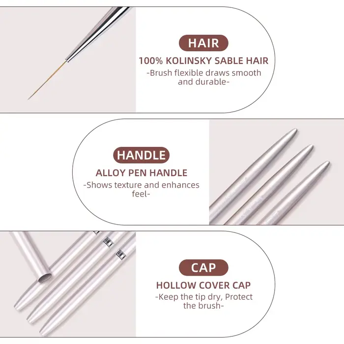 Pinceau à ongles pour Nail Art