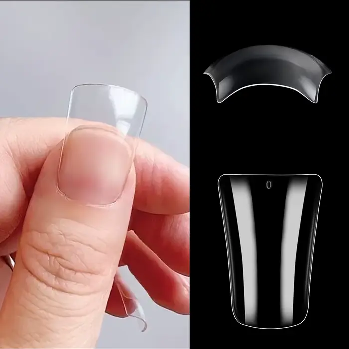 Faux ongles en bec de canard transparent