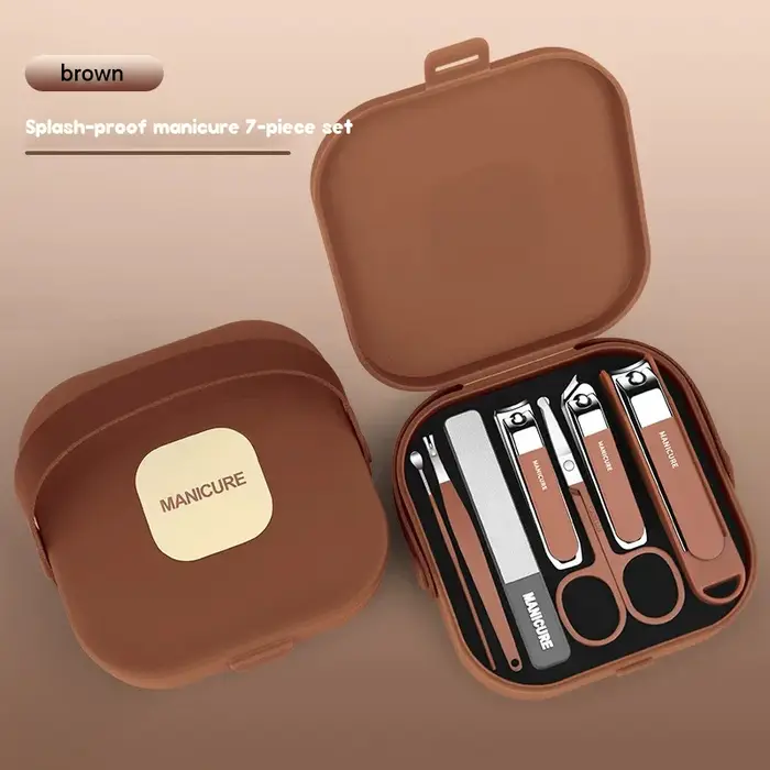 Ensemble de coupe-ongles anti-éclaboussures main dans