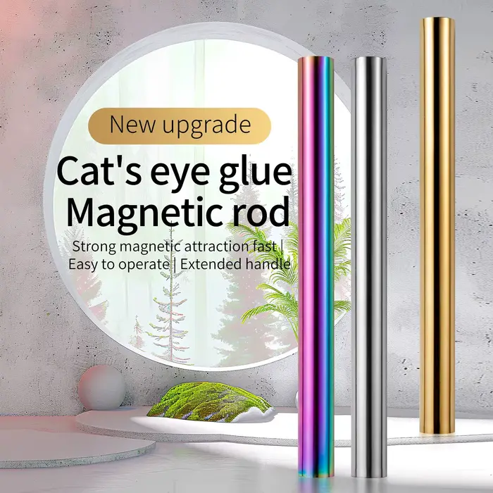 Bâton magnétique pour ongles œil de chat, aimant cylindrique, vernis gel UV, outil de conception de