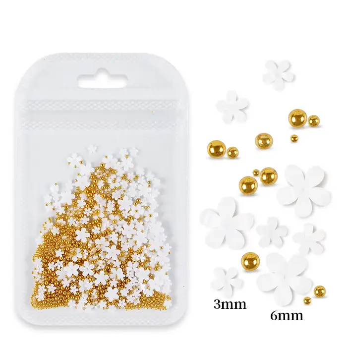 50 pièces/lot 3D mélange dégradé fleur cerisier fleurs ongles breloques coloré été doux Gel cerise N