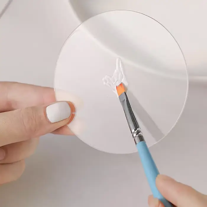 Présentoir circulaire irrégulier en acrylique transparent pour nail art