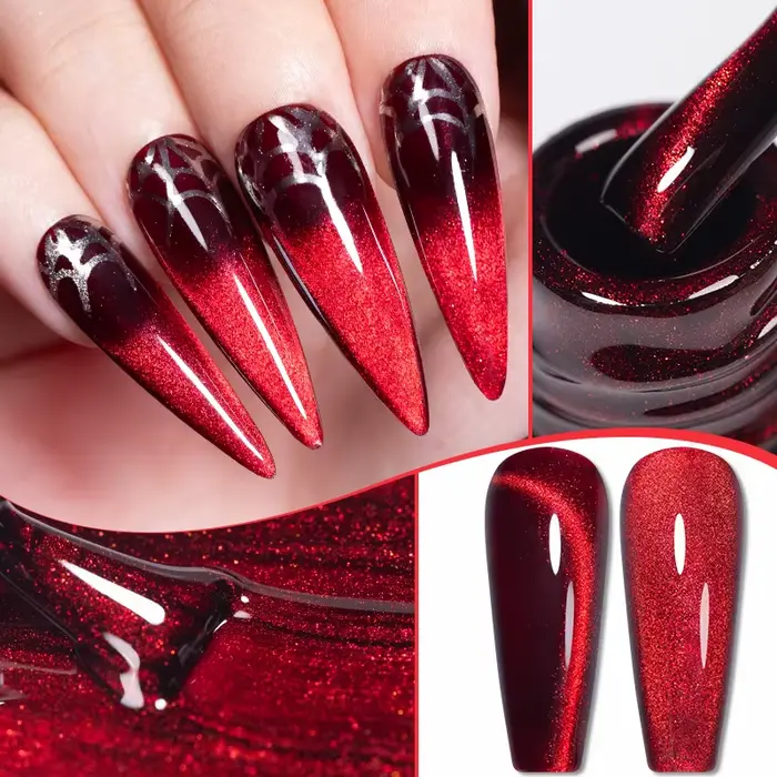 PUENTE 7.5ML vin rouge chat Gel magnétique vernis à ongles Super brillant rubis