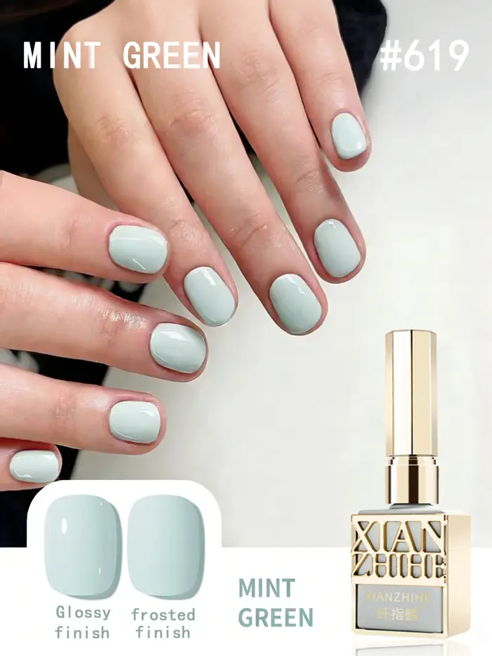 Vernis gel vert menthe crémeux