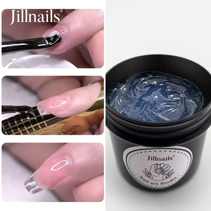 Jillnails 100g Gel de gelée naturelle constructeur ongles Extension clair ongles sculpter caoutchouc