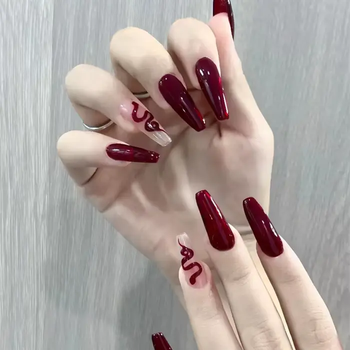 Faux ongles de style vintage français imperméables
