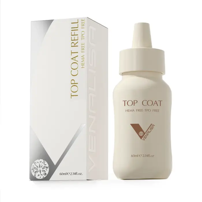 Venalisa 60ml Recharge de Gel de Finition pour Ongles Sans HEMA Sans TPO Sans Résidu Brillant Soak O