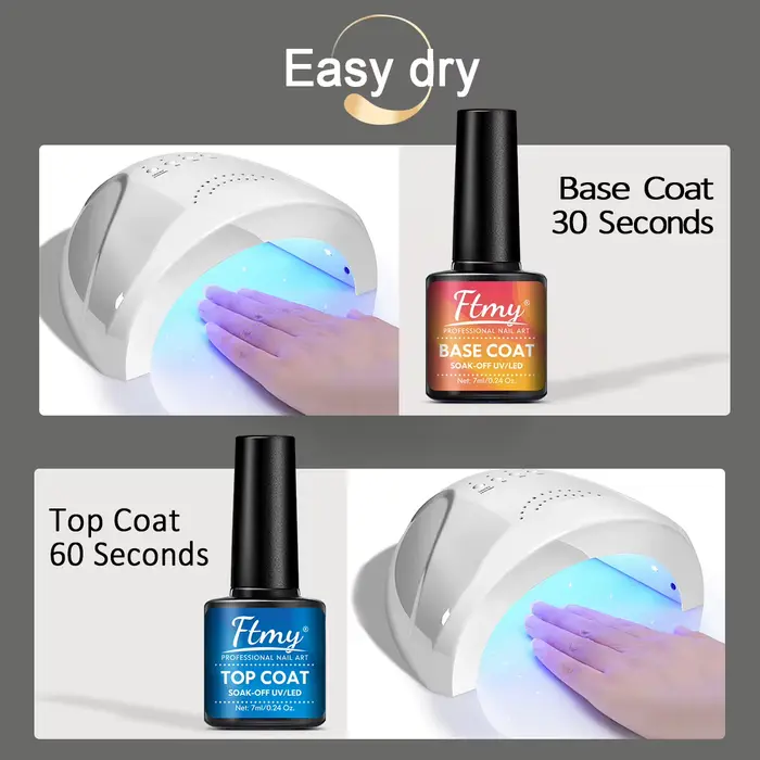 Ensemble de vernis à ongles Gel 2 pièces-manteau de Base de 0.24oz