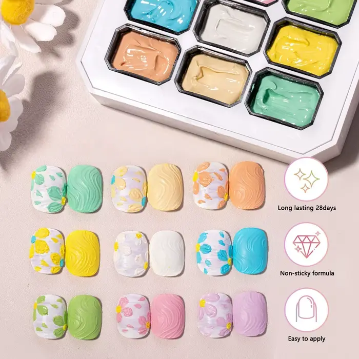 Vernis à ongles solide de la série Macaron 9 couleurs