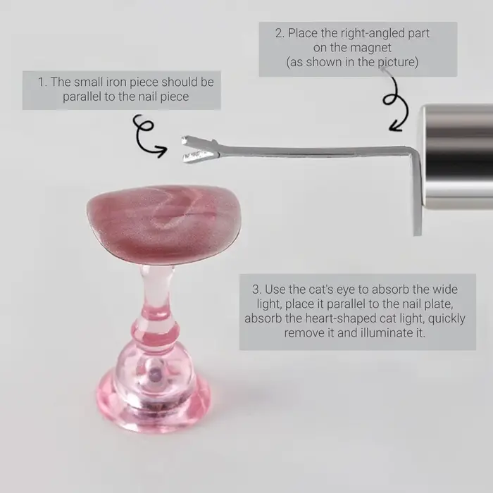 Ensemble d'aimants pour ongles en forme de Y, bâton magnétique cylindrique pour créer un œil de chat