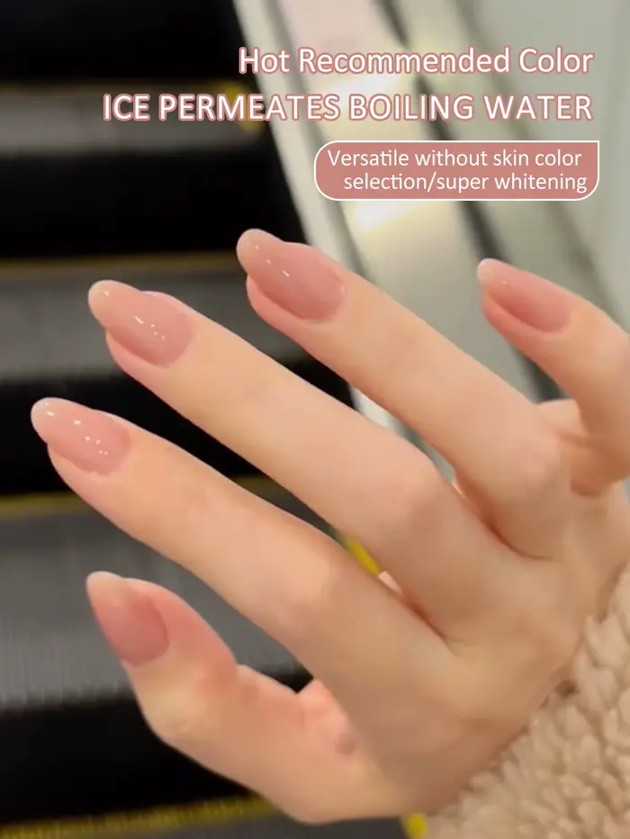 16ml glace Transparent eau bouillie couleur nue vernis à ongles colle 2025 nouveau polyvalent blanchissant gelée