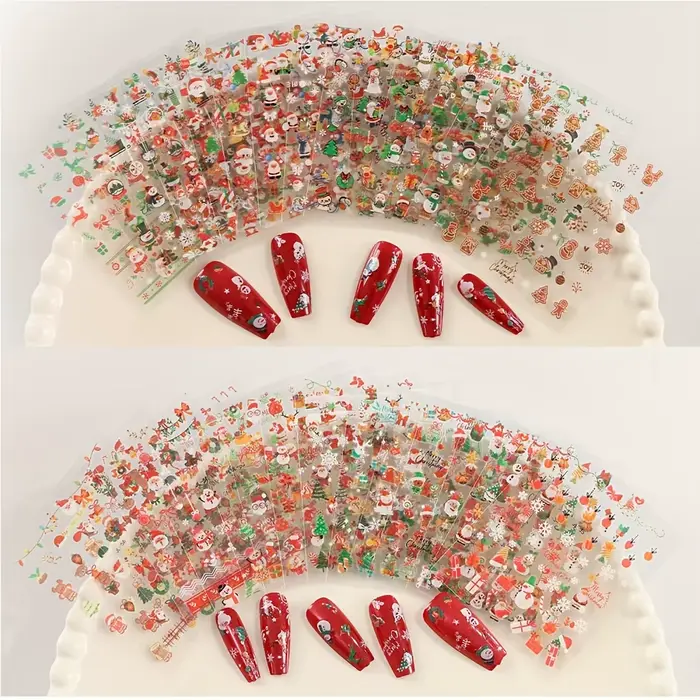 30 autocollants pour ongles de Noël