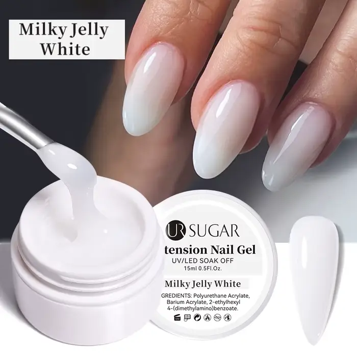 UR SUGAR 15ml gelée Extension vernis à ongles Gel de Construction UV rose blanc clair tremper Nail Art Gel