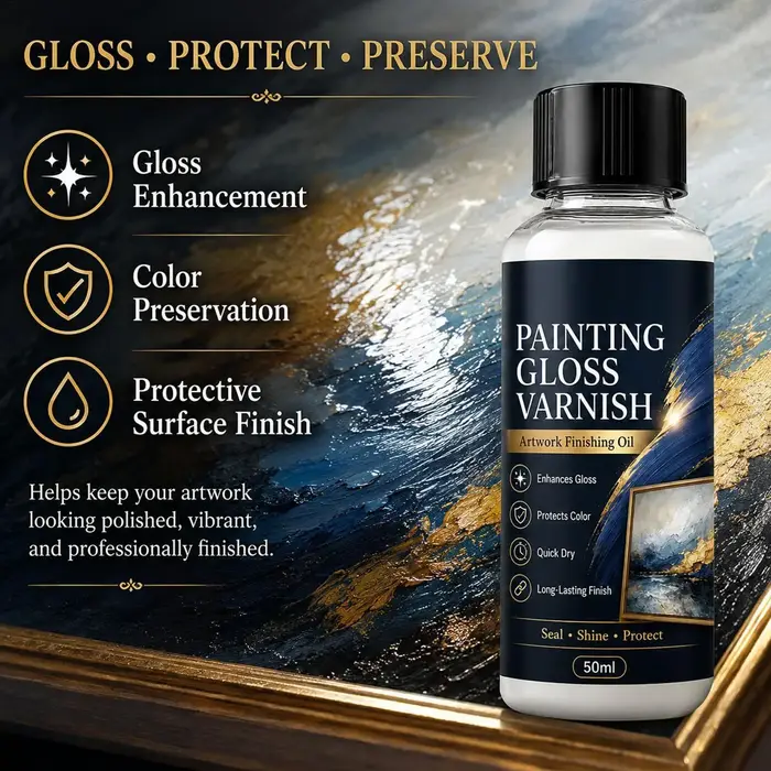 Vernis acrylique brillant 50 ml, séchage rapide, couche de finition transparente comme du cristal, scellant imperméable pour peinture sur toile, argile, roche, artisanat