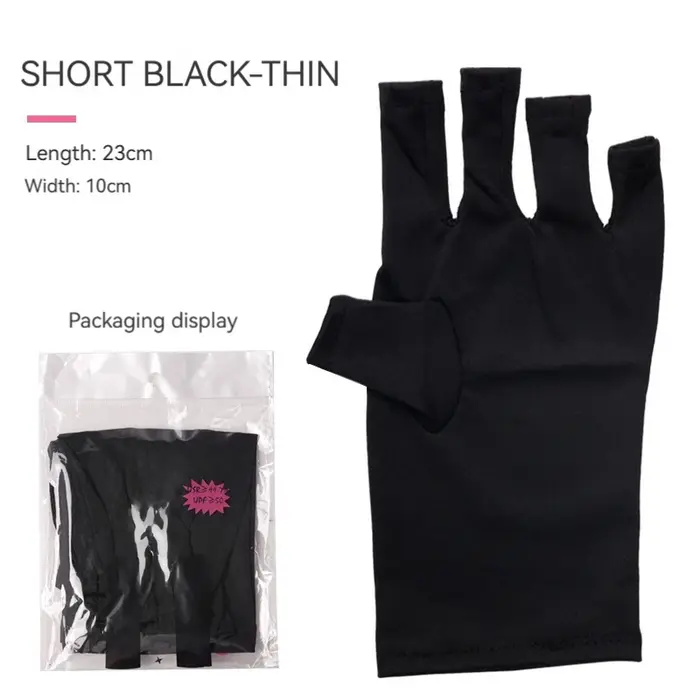 Outils pour ongles gants Uv Anti-ultraviolet soleil noir demi-exposition
