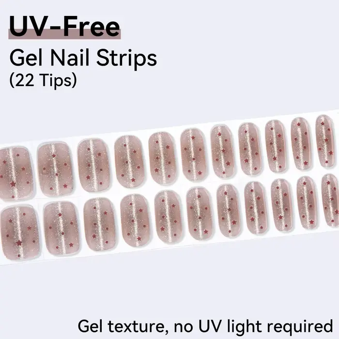 Bandes de vernis à ongles en gel sans UV - 22 embouts - Autocollants