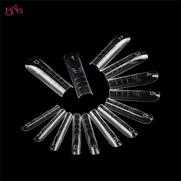 BNG 70/140 pièces griffe de chat ongles incurvés double formes pour Extension acrylique réutilisable couverture