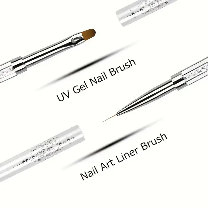 Pinceau professionnel pour nail art - Construction robuste en acier inoxydable