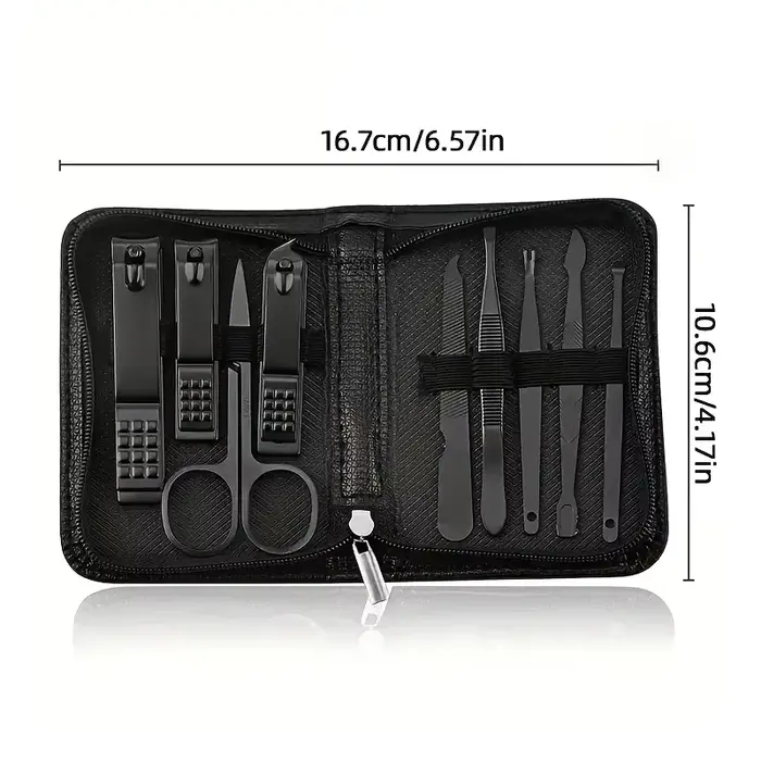 Kit de manucure et pédicure 9-en-1 pour femmes et hommes