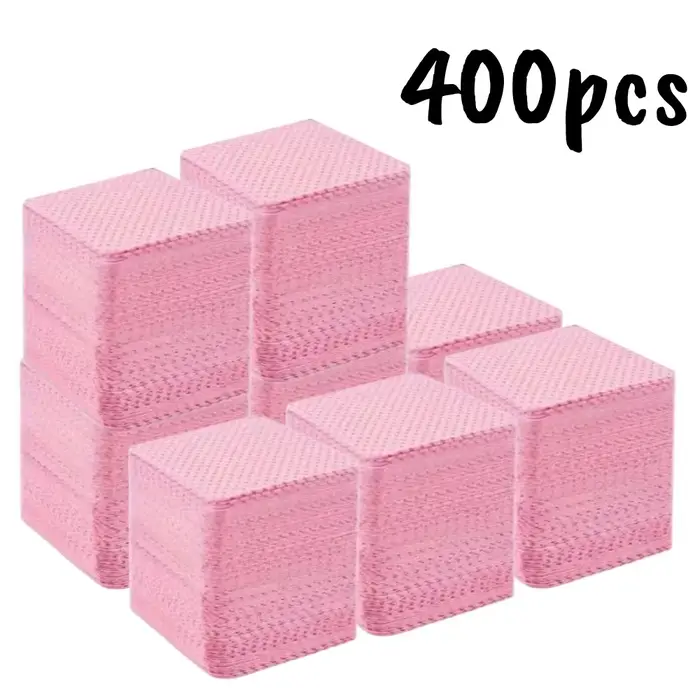 20/600 pièces lingettes à ongles non pelucheuses Gel tissus de nettoyage tampons dissolvant de vernis