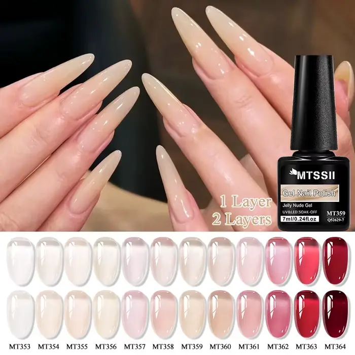 Vernis à ongles gel semi-transparent Jely Ice