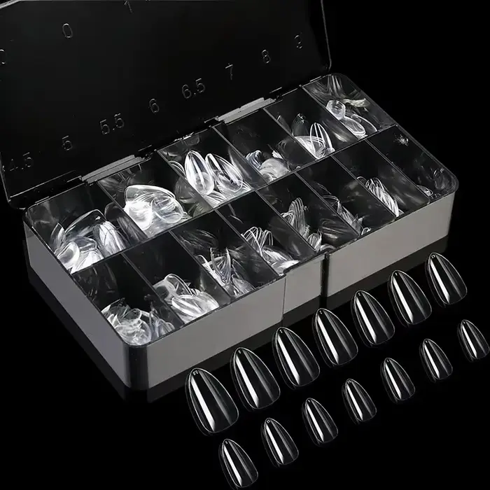 Boîte de faux-points en Gel souple, cercueil de Ballet sculpté naturel, amande, couverture complète,