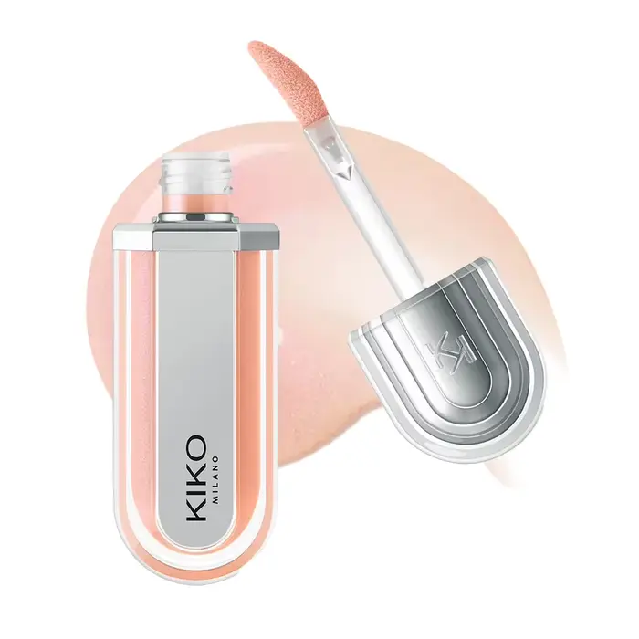Kiko Nouveauté Maquillage Gloss à Lèvres Repulpant 3D Gingembre, Gloss Liquide Effet Miroir, Rouge à