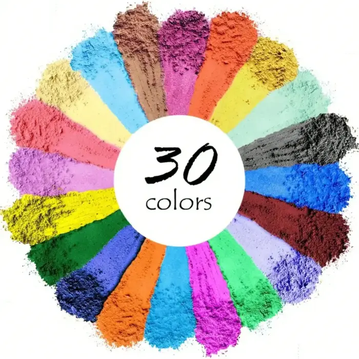 Ensemble de pigments en poudre de mica 30 couleurs - Teintes vibrantes et non répétitives