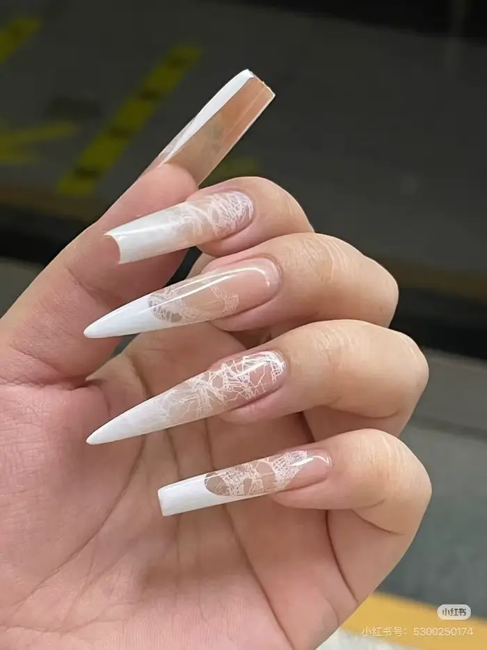 10 Rouleaux 2, 5*50cm Nouvelle Feuille de Transfert Dentelle Noire et Blanche pour Nail Art