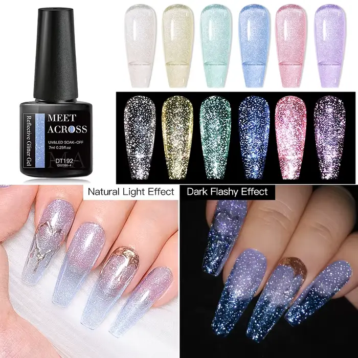 Vernis à ongles en gel réfléchissant à paillettes