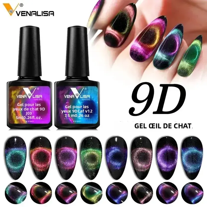 Vernis à ongles magnétique Venalisa 9D Cat Eyes 7,5 ml, gel UV, laque, vernis à ongles, émail, design d'art des ongles, manucure