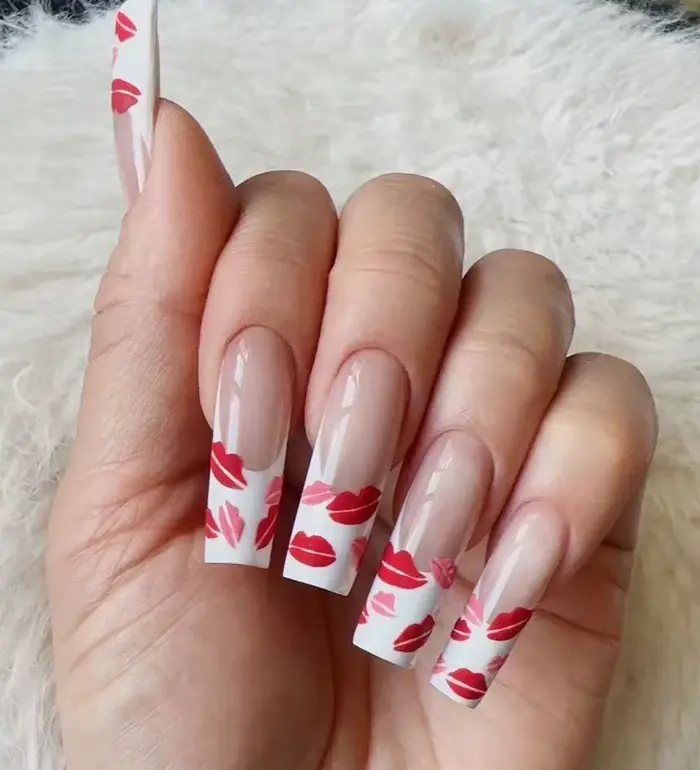 3 feuilles d'autocollants 3D pour ongles Saint-Valentin