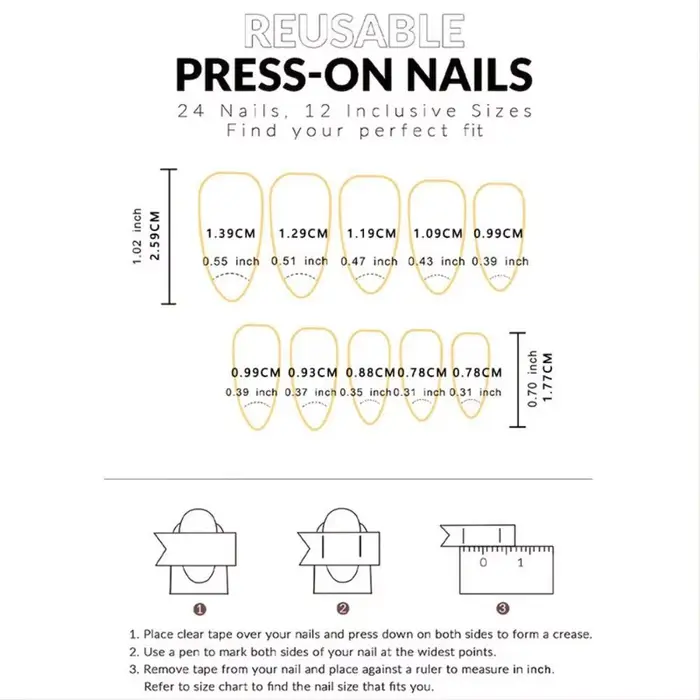 Manucure longue amande faux ongles français élégant presse