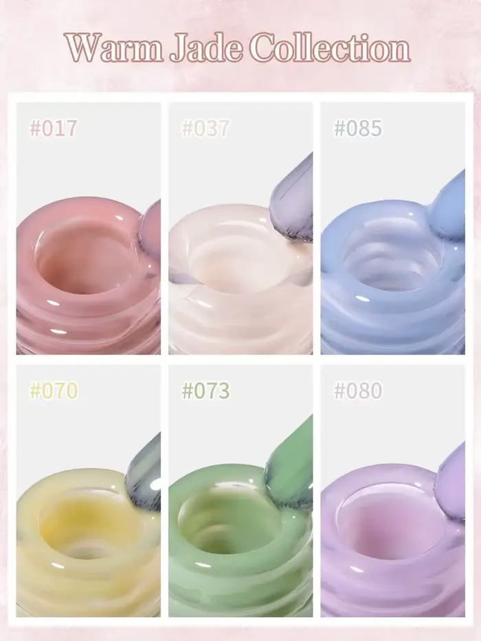 6 couleurs gelée rose nu Gel vernis à ongles ensemble hybride
