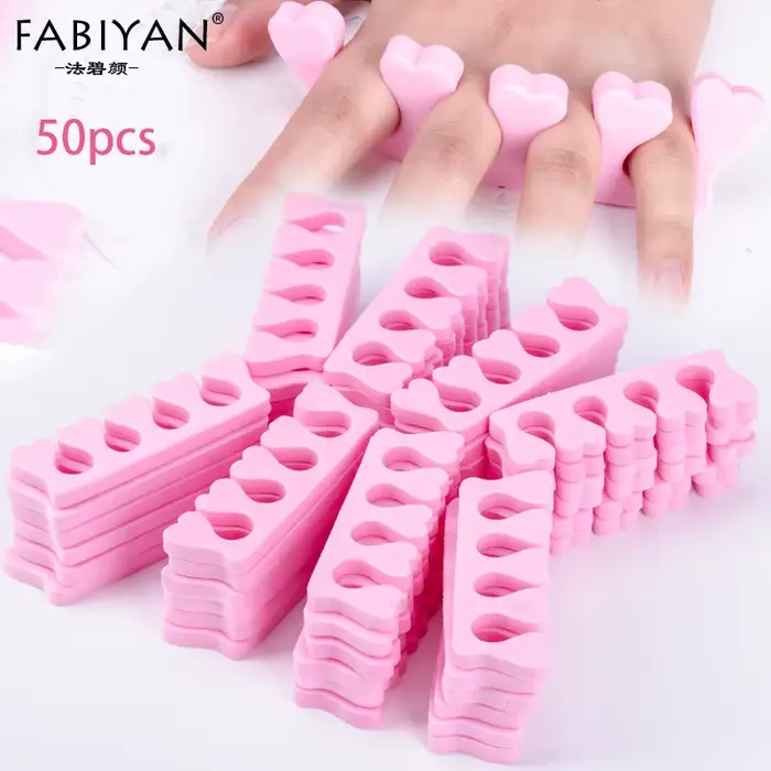 Séparateurs d'orteils pour Nail Art rose