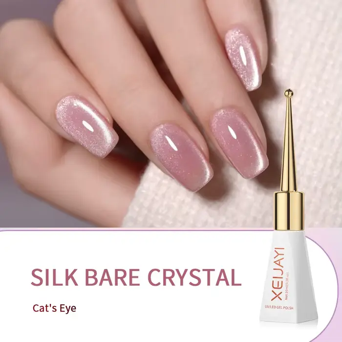 1pc 10ml soie nue cristal Cat Eye Gel polonais vernis à ongles magnétique