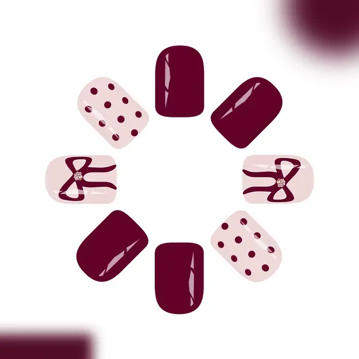 Faux ongles carrés courts à pression pour femmes