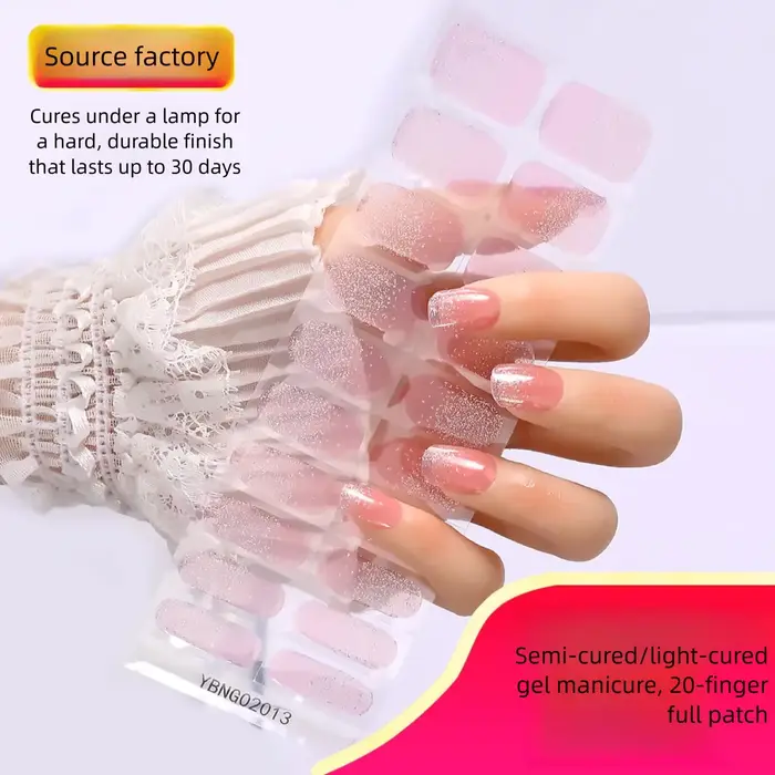 Autocollants pour ongles en gel semi-durci