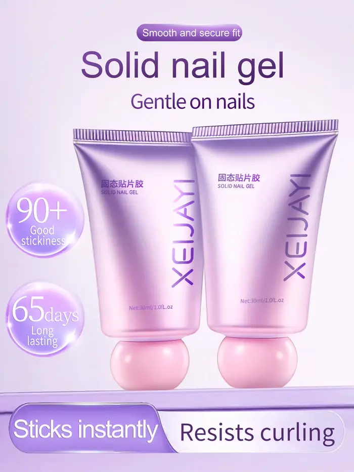 XEIJAYI 1pc 30ml Gel à ongles solide - Gel pour pointes d'ongles