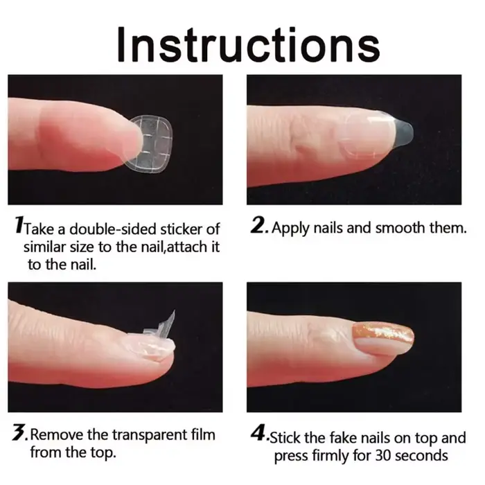 600 pièces Double face colle autocollant pour ongles onglets adhésifs imperméable respirant faux