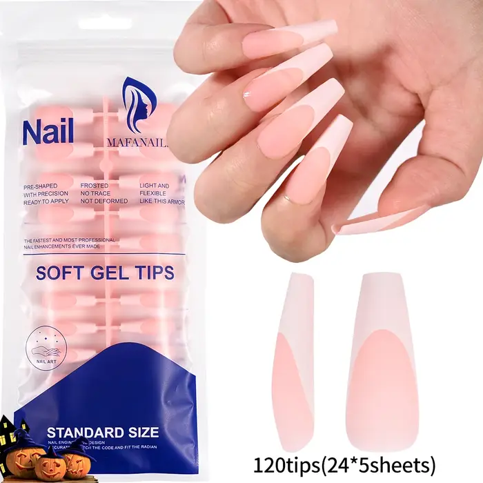 Faux-ongles en Gel français noir