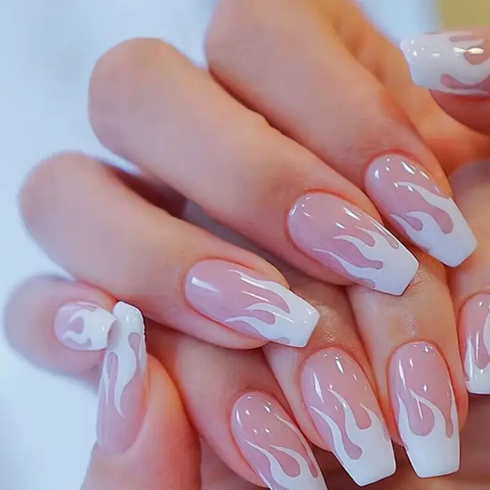 24 pièces/ensemble presse sur faux ongles vert portant