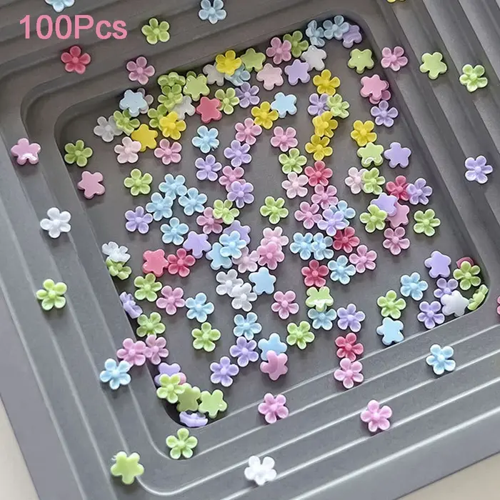 100 pièces de fleurs en résine colorées (frangipanier
