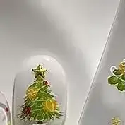 Autocollants pour ongles en forme d'arbre de noël