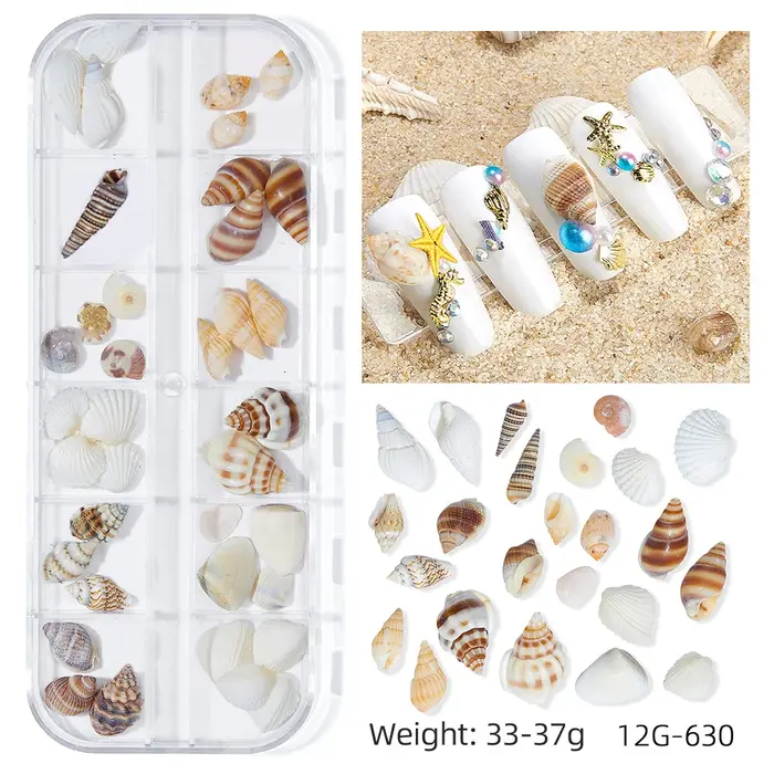 Ensemble de décoration d'ongles 3D sur le thème de l'océan hawaïen