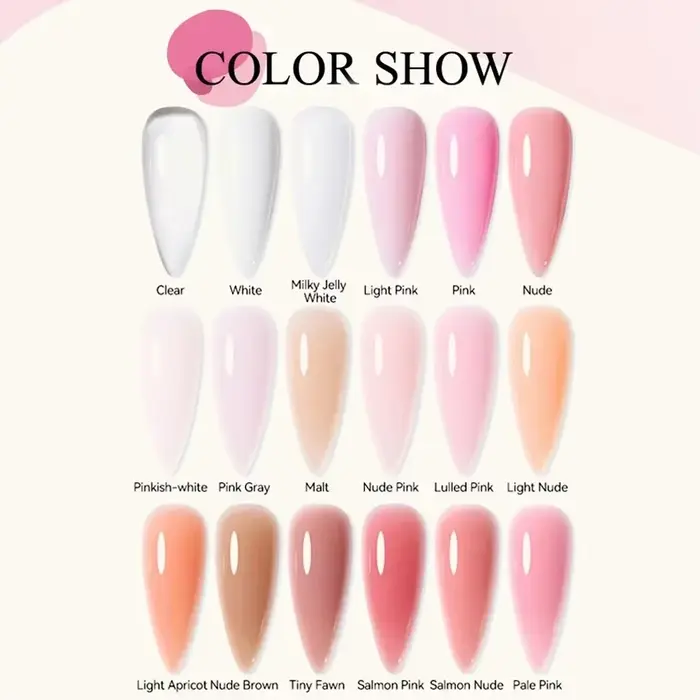 Gel d'extension d'ongles transparent