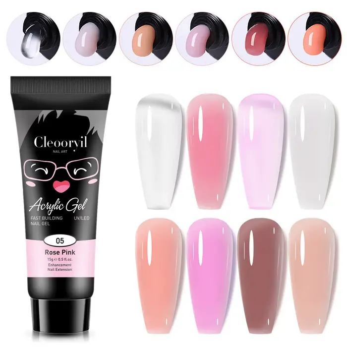Gel d'extension d'ongles en Poly acrylique, 15ml/30ml, pour construire des ongles, UV LED, Extension