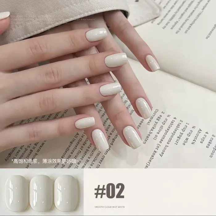 MIANEL 2026 Nouvelle Série Été Blanc Brumeux Gel à Ongles