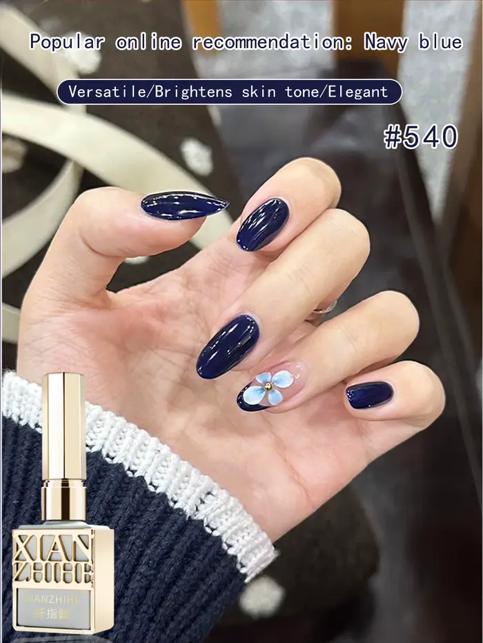 Vernis à ongles gel bleu marine populaire