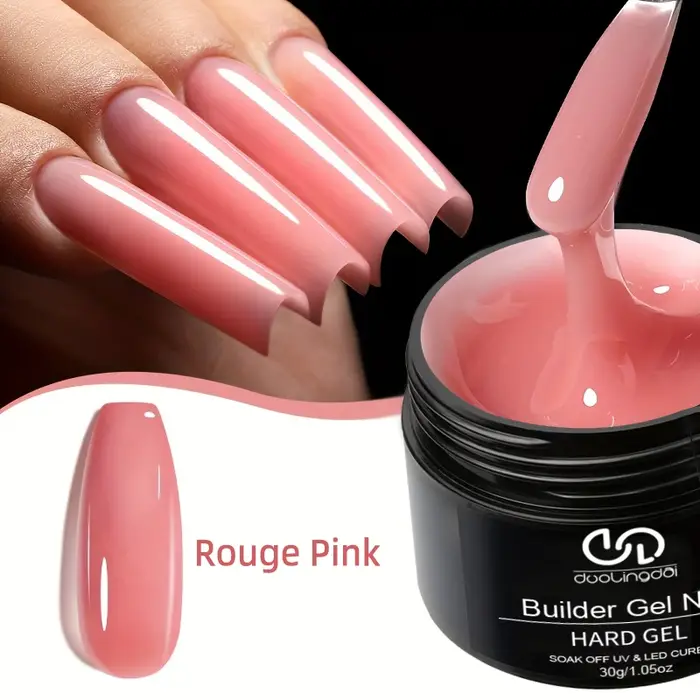 Gel à ongles en acrylique pour Extension, 30g, Blush rose, doux et dur, Semi-Permanent, UV, manucure, Nail Art